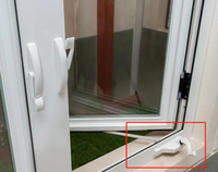 Ventana Abatible Moderna de PVC con Doble Vidrio Templado, Insonorizada y de Ahorro Energético para Exteriores Residenciales