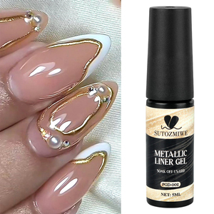 <span class=keywords><strong>Vernis</strong></span> à ongles gel liner 5 ml, stylo en soie filaire avec <span class=keywords><strong>pinceau</strong></span>, or argent, peinture <span class=keywords><strong>semi</strong></span>-permanente, outils de graffiti, dessin, <span class=keywords><strong>vernis</strong></span> à ongles - Product Image 4