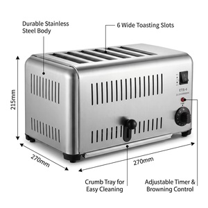 <span class=keywords><strong>Grille</strong></span>-<span class=keywords><strong>pain</strong></span> électrique domestique 6 tranches pour sandwichs, excellent rapport qualité-prix, vente en gros - Product Image 2