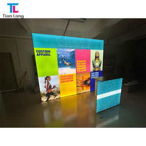 อุปกรณ์โฆษณาคุณภาพสูงกรอบอลูมิเนียมผ้าจอแสดงผล LED ยืนผนัง Backlit งานแสดงสินค้าบูธนิทรรศการผนัง Backlit - Product Image 5