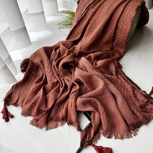 Factory Wholesale New Autumn Winter Soft Solid Color Unisex Retro <b>Scarf</b> - Product Image 4
