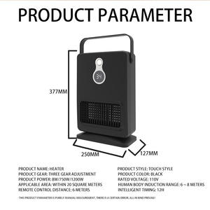 Nouveau Radiateur Numérique Portable à Temporisation, Chauffage PTC Domestique Vertical Économe en Énergie avec Télécommande, Ventilateur Chauffant Statique Thermoélectrique - Product Image 6