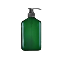 Bouteille en plastique PET carrée plate personnalisée en gros, 350 ml, 500 ml, 700 ml, pour lotion corporelle, gel douche, soins personnels, contenant de liquide