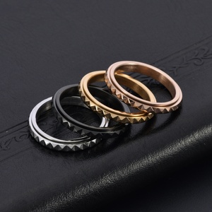 Trendy Stainless Steel Spinning <b>Fidget</b> <b>Ring</b> Natural Anxiety Jewelry for Children Adults for Engagement Parties Weddings Gifts - Product Image 6