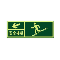 Autocollant de panneau d'étiquettes pour passage Hot-selling Signal d'avertissement photoluminescent auto-adhésif Luminous Safety Exit Plastic WJ
