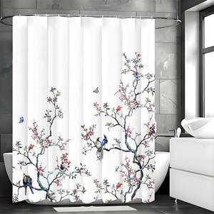 Cortina <span class=keywords><strong>de</strong></span> ducha impermeable impresa en 3D <span class=keywords><strong>de</strong></span> poliéster <span class=keywords><strong>de</strong></span> 180*180 cm con ganchos a prueba <span class=keywords><strong>de</strong></span> moho Producto MOQ bajo - Product Image 2