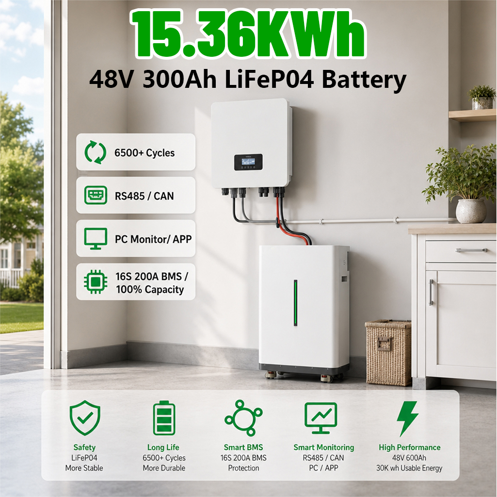 CERRNSS 48V 300Ah 200Ah Solar Lithium LiFePO4 Battery Pack 10kwh 15kwh 30kwh 48v 100 Ah LiFePO4 Home Energy Storage Battery · image 3