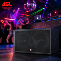 Subwoofer passif double 18 pouces JSL, 1200W, 4800W de pointe, 128dB SPL, haut-parleur de basses professionnel pour discothèque, salle de danse, DJ, fête