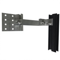 Support de panneau solaire YZ en aluminium anodisé argent naturel de haute qualité, crochet de toit double réglable pour toit en tuiles