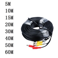 Cable de Alimentación de CC BNC para Cámara de Seguridad CCTV, Personalizado, Macho a Hembra, RG59, Video, Negro/Blanco, Cobre Desnudo, Sin Blindaje, CE RHOS