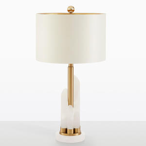 Lámpara de Mesa de Diseño Minimalista Posmoderno para Sala de Estar, Dormitorio, Mesita de Noche, Estudio, Hotel, Villa, Bar, con Decoración de Mármol - Product Image 2