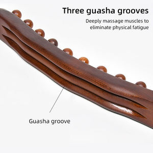 Bâton de <span class=keywords><strong>massage</strong></span> en plastique Offres Spéciales 37 perles de hêtre carbonisé brûleur de graisse masseur ensemble de masseur de ventre en bois - Product Image 4