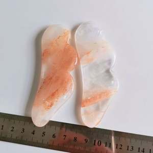 HY Natural Citrino Peine en forma de <span class=keywords><strong>cuarzo</strong></span> amarillo Gua Sha Guasha Jade <span class=keywords><strong>Rodillo</strong></span> y herramienta de masaje - Product Image 5