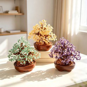 Árbol del Dinero de Cristal Natural Hecho a Mano al por Mayor, Figura de Bonsái de Piedras Preciosas Pulidas para Decoración del Hogar - Product Image 3
