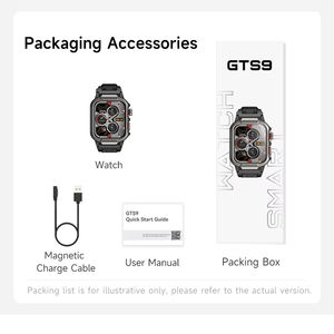 Montre connectée <span class=keywords><strong>AEGIS</strong></span> GTS9 multifonctionnelle avec moniteur de santé, appels sans fil, silicone naturel, suivi d'activité physique intelligent avec assistant vocal - Product Image 6