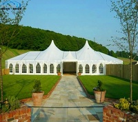 12x20m 12x25m tentes de luxe pour réfugiés cassette plancher hall remorque tente pour cérémonie luxe glamping tente de mariage blanche