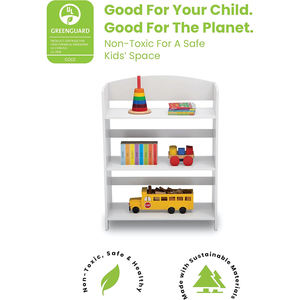 Étagère à livres multifonctionnelle pour tout-petits, trois étagères ouvertes, blanche, pour chambre <span class=keywords><strong>d</strong></span>'enfant, salle de jeux - Product Image 3