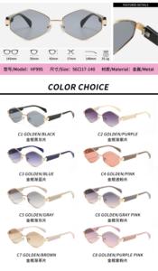 Lunettes de soleil pour femmes élégantes sans monture, dégradé de couleurs irrégulières, UV400, nouvelle sortie - Product Image 6