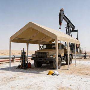 Garage portable robuste avec système de verrouillage avancé pour sécuriser les équipements précieux stockés avec le véhicule au <span class=keywords><strong>camping</strong></span> - Product Image 1