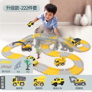 סיטונאי פאזל צעצוע הרכבה קטן רכבת בניית מכונית רכבת מכונית Sot צעצוע ילדי צעצועי מכונית עם סוללה - Product Image 3