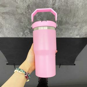 Botella de agua infantil de 20 oz con aislamiento al vacío para sublimación, vaso deportivo para niños de 20 oz con asa y tapa con pajita para actividades al aire libre - Product Image 4