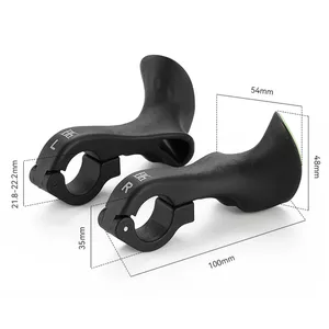Embouts de guidon ergonomiques pour <span class=keywords><strong>VTT</strong></span> et vélos de gravier, 22,2 mm, en nylon et alliage, avec poignées à griffes pour pièces de cyclisme - Product Image 1