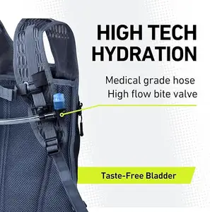 Sac d'hydratation et vessie d'eau d'hydratation 2L sac à dos d'hydratation à valve de morsure à haut débit avec stockage sac à dos de course léger