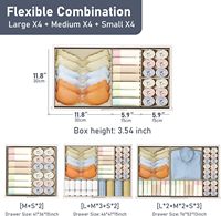 Boîte de rangement pliable grande capacité en tissu non tissé, multifonctionnelle, écologique et durable, idéale pour les tiroirs de placard