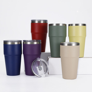 स्टेकयोग्य 304 डबल लेयर 20 औंस वाहन इन्सुलेशन गोर्डे धातु यात्रा कॉफी मग स्टेनलेस स्टील थर्मोस कप - Product Image 2