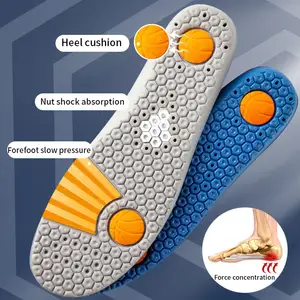 Breathable Sweat-Absorbing Comfortable Shock-Absorbing Basketball Running Shoe Pad PU Memory Foam Sports Insole For Shoe