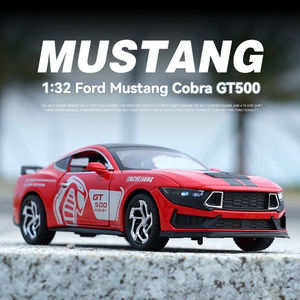 1:32 modellino auto giocattolo Ford GT500 <span class=keywords><strong>Cobra</strong></span> sportiva con suono e luce decorare porte aperte in metallo modello di auto giocattoli - Product Image 2
