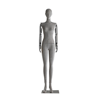Modelo de terciopelo Prop mujer hombro derecho cuerpo completo muñeca estante de exhibición vestido de boda tienda maniquí con brazos galvanizados