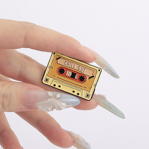 ريترو كاسيت شريط المينا دبوس البرد المشاعر الحنين بروش خمر الموسيقى شارة المجوهرات هدية للأصدقاء بالجملة - Product Image 4