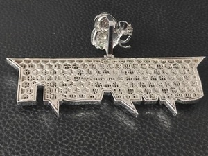 เครื่องประดับฮิปฮอปคุณภาพดีจี้เพชร VVS จี้เพชรแบบกำหนดเองได้ VVS Moissanite Baguette จี้เพชรสำหรับผู้ชาย - Product Image 3