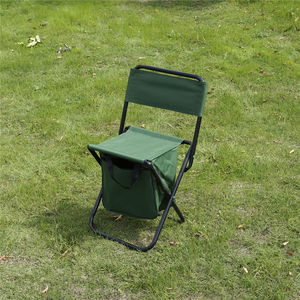 Chaise de pêche pliable avec rangement intégré et dossier, petit tabouret de pêche pliable avec sac isotherme, chaise de pêche pour la pêche au feeder - Product Image 4