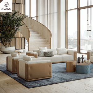 Italian Design Modern Luxury Foshan Beige 1 2 3 Seater High Quality Fabric Luxury Villa <b>Sofas</b> Set TR-SF-501-ATELIER Apartment So - Product Image 2