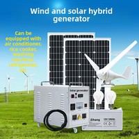Système d'alimentation hybride éolien et solaire 800W à 10kW 12V 200Ah hors réseau pour maison, ferme, ranch, stockage extérieur, personnalisé, vente au détail