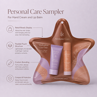 Emballage cosmétique personnalisé en forme d'étoile, crème pour les mains, baume à lèvres, échantillon, présentoir, pochette en plastique de forme spéciale