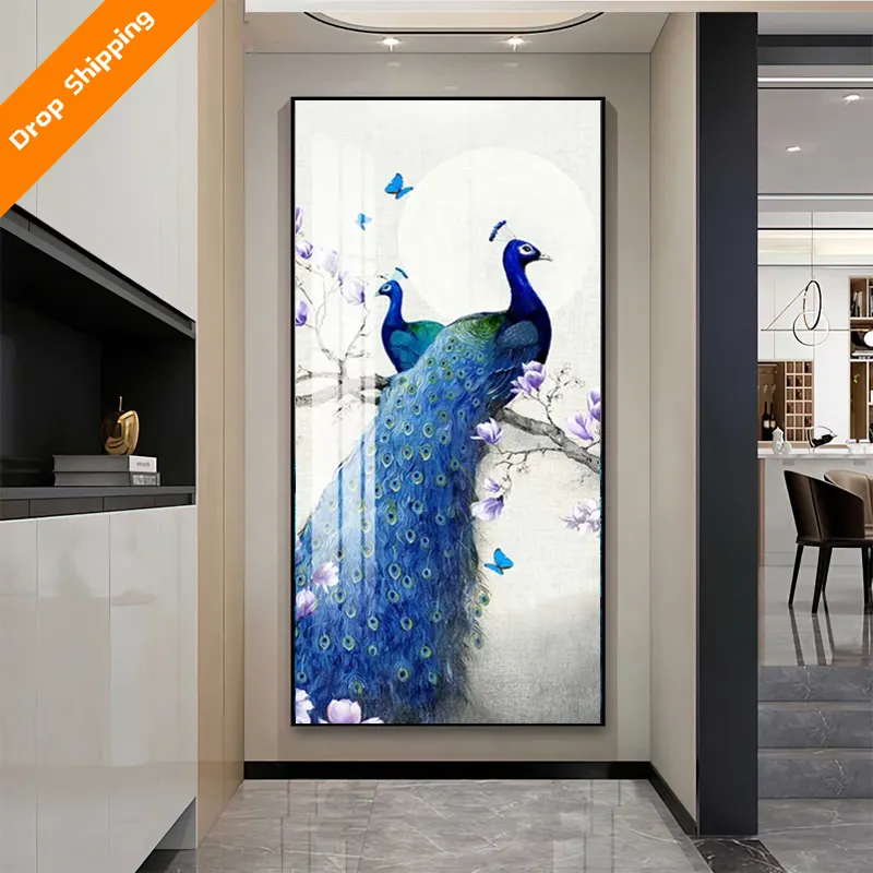 Abstract luxury art painting modern living room crystal porcelain painting household supplies wall painting hot sale