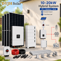 Système solaire compact avec onduleur hybride mural et armoire de batterie empilable pour bureau et entrepôt