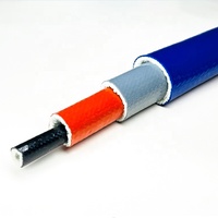 Usine En Gros 35mm Fire Sleeve Tuyau Rouge Silicone Isolation Tressé Fibre De Verre Enduit De Silicium