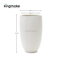 Pots décoratifs pour hôtel, vente en gros directe d'usine, grands pots ronds de style jardin, pots à fleurs d'intérieur/extérieur, pots modernes en GRC