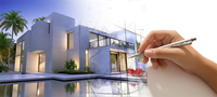 Service de conception 2D et 3D de villas modernes