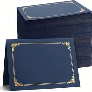 Custom Logo Printed Coated Biodegradable Single Side <b>Paper</b> Presentation Folder for File and Business Card - Product Image 1