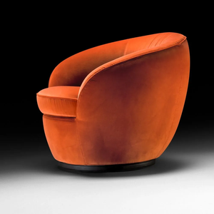 Son yüksek son kadife döner koltuk Nordic vogue çin kırmızı sandalye oturma odası - Product Image 4