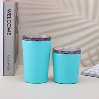 BORGE Logo personnalisé imprimé 300ml/500ml en acier inoxydable Tumblr tasse lait tasse Double paroi isolé voyage tasse avec couvercles