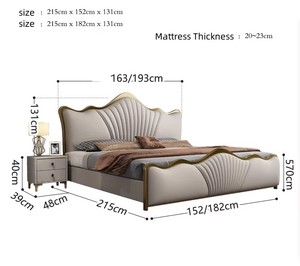 Nuovo design di lusso King Size <span class=keywords><strong>letto</strong></span> moderno in pelle con telaio in acciaio inossidabile <span class=keywords><strong>oro</strong></span> alto <span class=keywords><strong>letto</strong></span> <span class=keywords><strong>matrimoniale</strong></span> testiera in pelle imbottita - Product Image 6