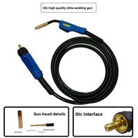Antorcha de Soldadura con Protección de Gas, Modelo 200A 350A/500A, Accesorios MIG, Cable de Soldadura de Dióxido de Carbono Reforzado, Hecho a Medida, 3m/5m