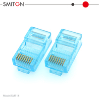 Connecteur Ethernet Utp Rj45 8p8c Rj45 Connecteur Cat5 1-50u Fabricants plaqués or