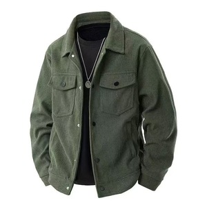 Camisa informal deportiva de <span class=keywords><strong>pana</strong></span> para <span class=keywords><strong>hombre</strong></span>, chaqueta holgada, estilo americano moderno y atrevido, abrigo exterior que combina con todo para primavera y otoño - Product Image 5